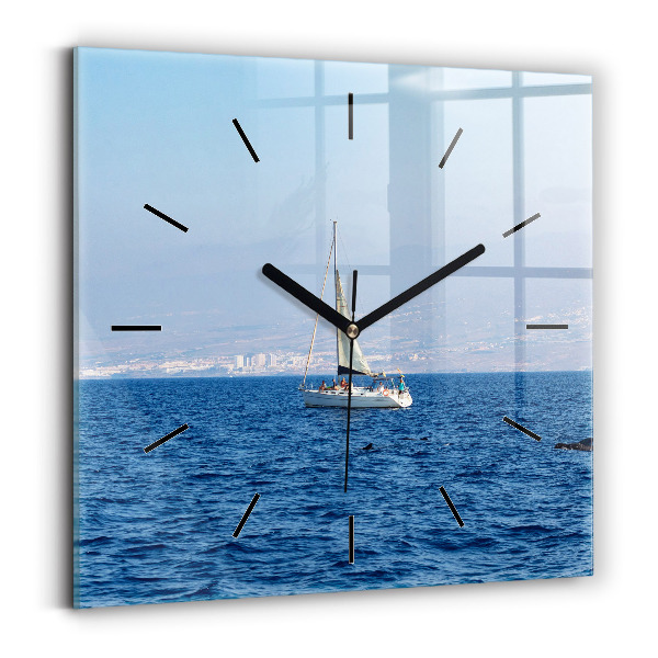 Square wall clock Yacht in Tenerife