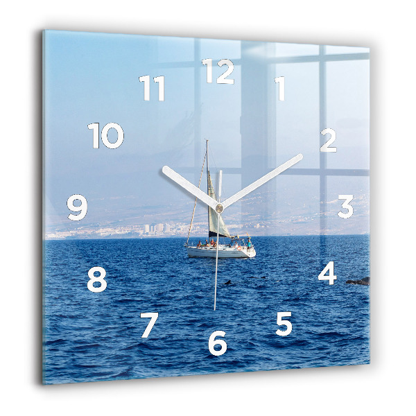 Square wall clock Yacht in Tenerife