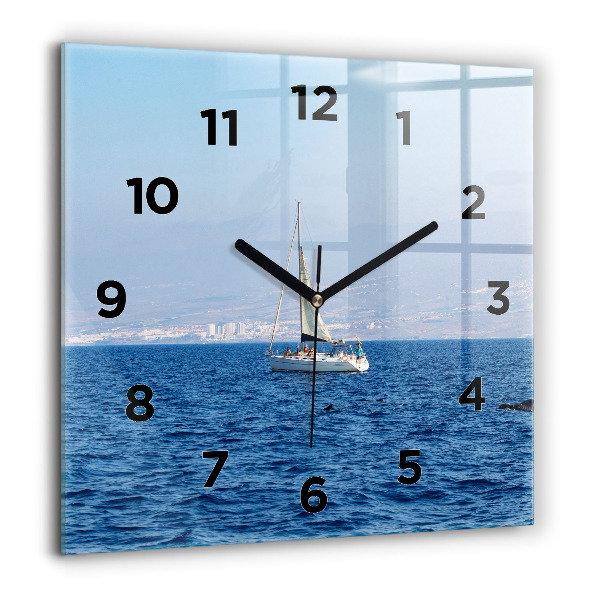 Square wall clock Yacht in Tenerife