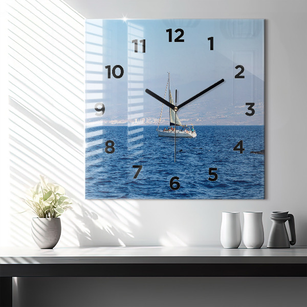 Square wall clock Yacht in Tenerife