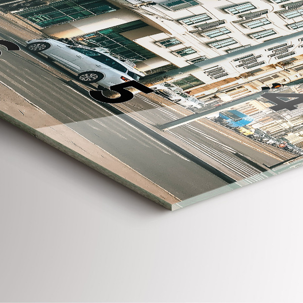 Square wall clock Dancing House Prague