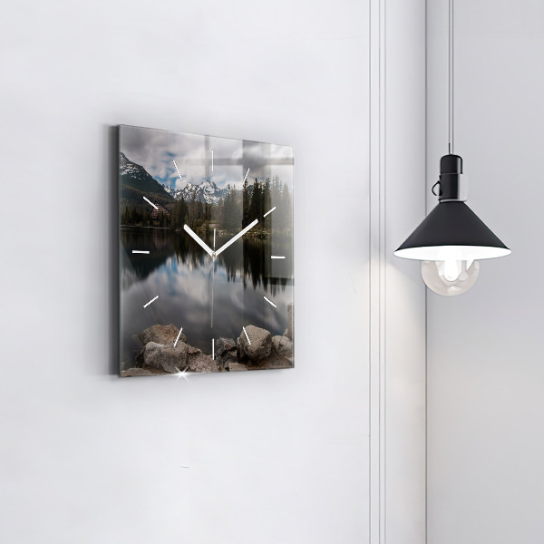 Square wall clock High Tatras in Slovakia