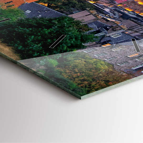 Square wall clock Edinburgh from Calton Hill