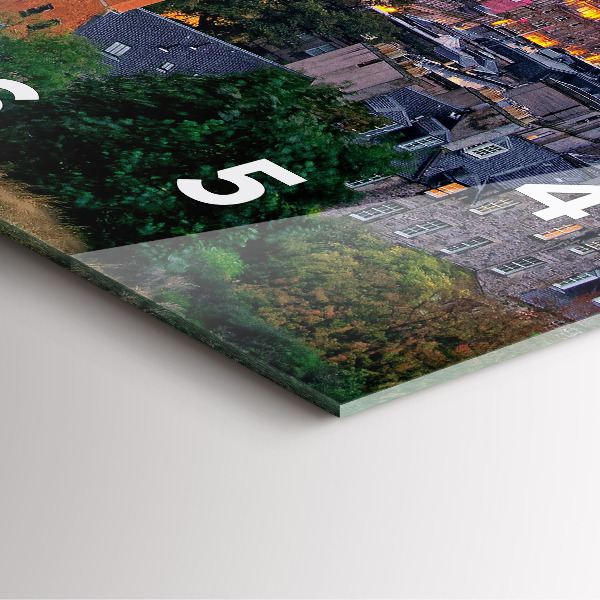 Square wall clock Edinburgh from Calton Hill