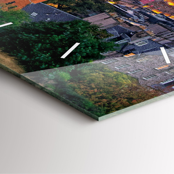 Square wall clock Edinburgh from Calton Hill