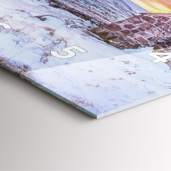 Square wall clock Cottage in the mountains