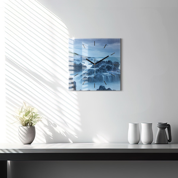 Square wall clock Lighthouse