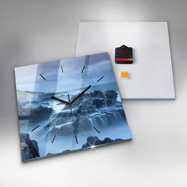 Square wall clock Lighthouse