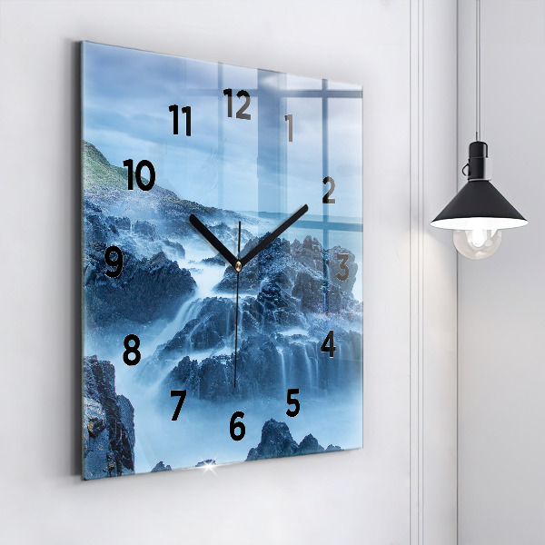 Square wall clock Lighthouse