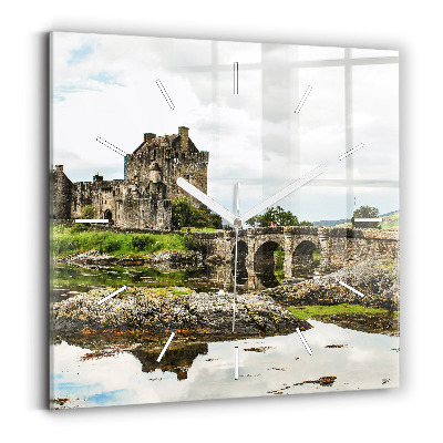 Square wall clock Eilean Donan Castle Scotland