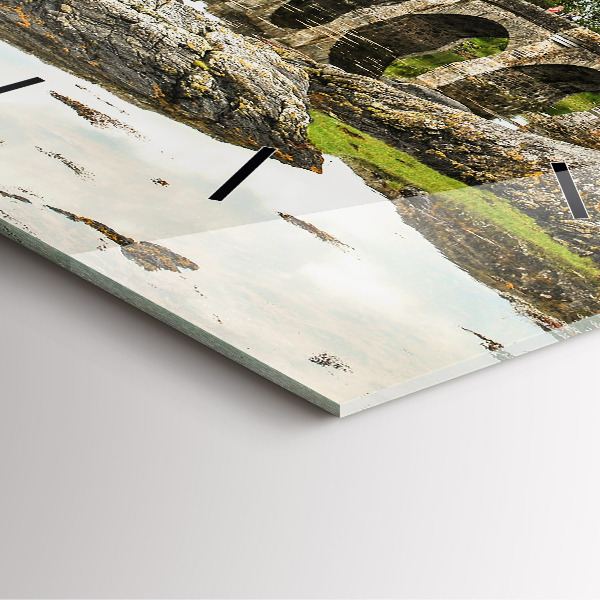 Square wall clock Eilean Donan Castle Scotland