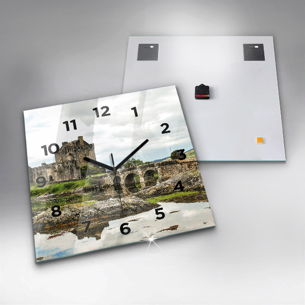Square wall clock Eilean Donan Castle Scotland