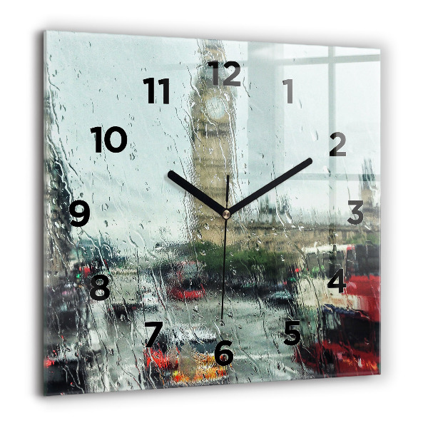 Square wall clock Rainy London