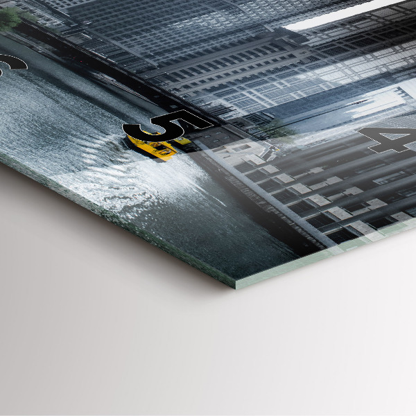 Square wall clock City panorama