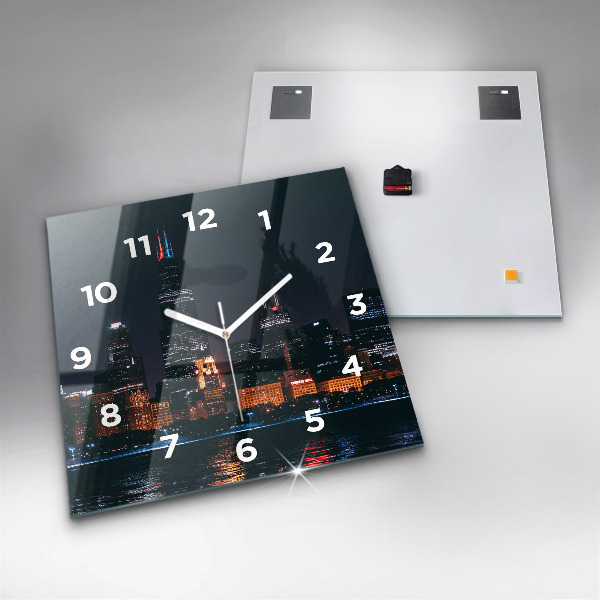 Square wall clock Chicago Cityscape