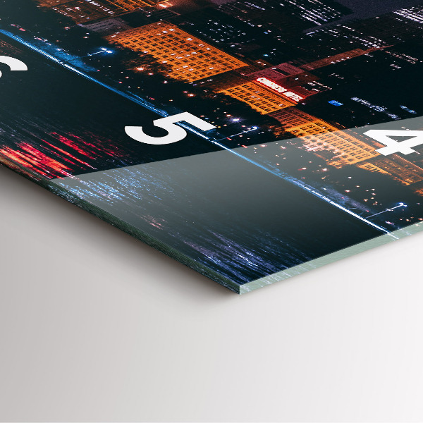 Square wall clock Chicago Cityscape