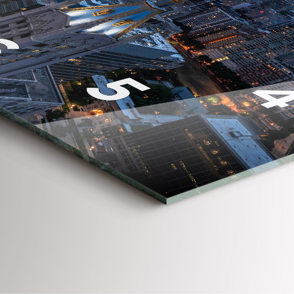 Square wall clock Photo of Chicago