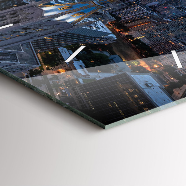 Square wall clock Photo of Chicago