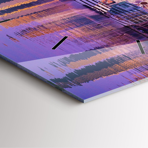 Square wall clock View of the skyscrapers of the USA