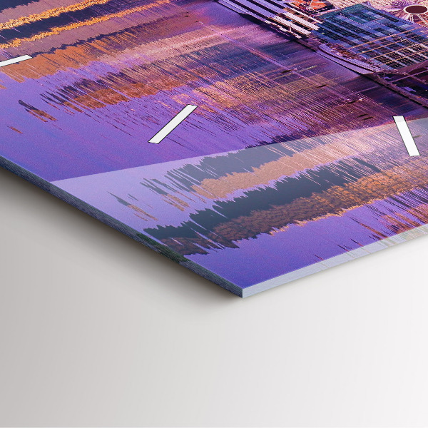 Square wall clock View of the skyscrapers of the USA