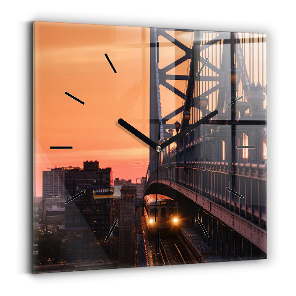 Square wall clock Benjamin Franklin Bridge