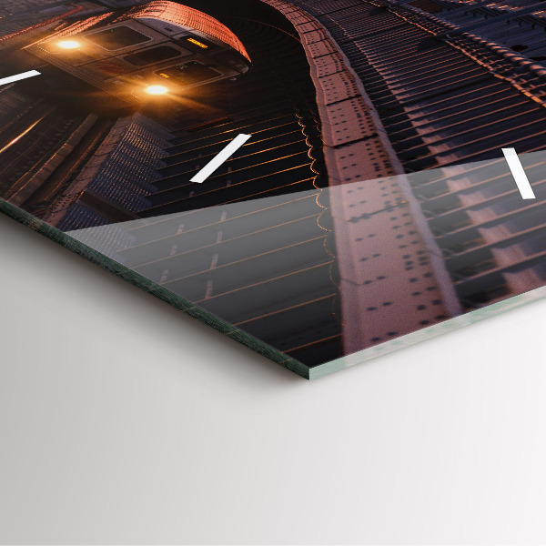 Square wall clock Benjamin Franklin Bridge