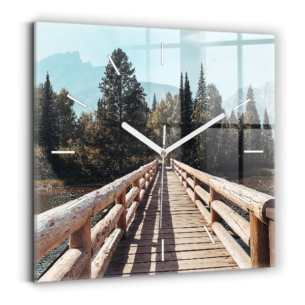 Square wall clock Mountains in Yellowstone
