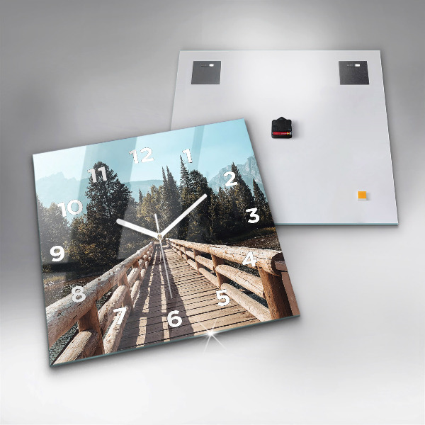 Square wall clock Mountains in Yellowstone