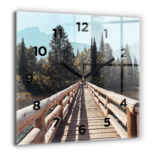 Square wall clock Mountains in Yellowstone