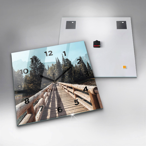 Square wall clock Mountains in Yellowstone