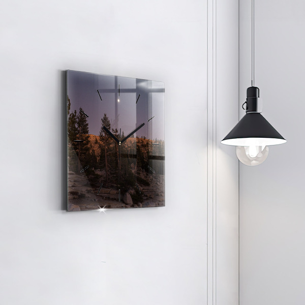 Square wall clock Rocky Yosemite Road