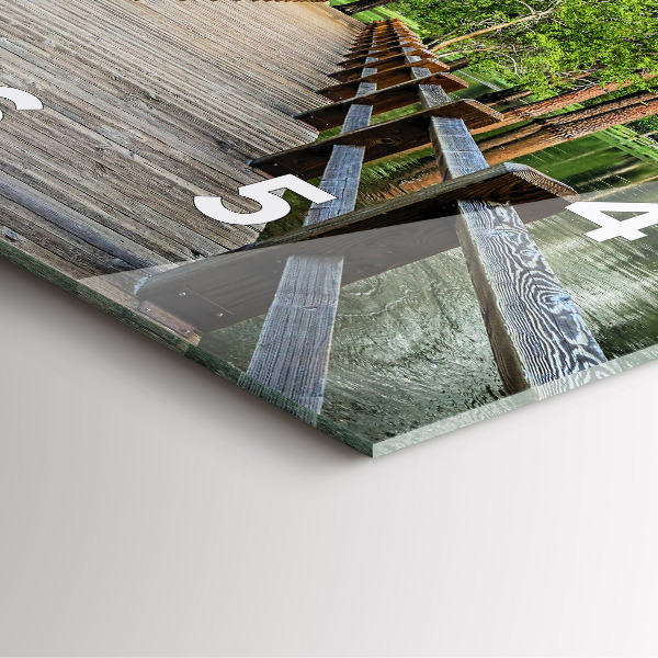 Square wall clock Yosemite Wooden Bridge