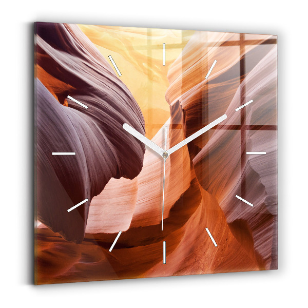 Square wall clock Antelope Canyon