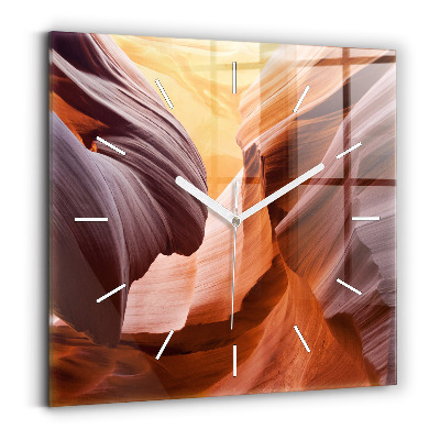 Square wall clock Antelope Canyon
