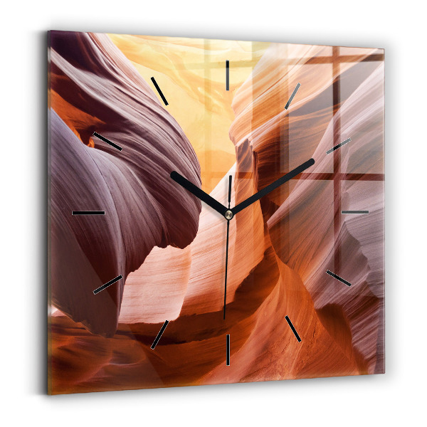 Square wall clock Antelope Canyon