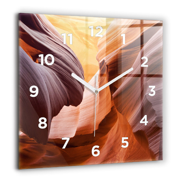 Square wall clock Antelope Canyon