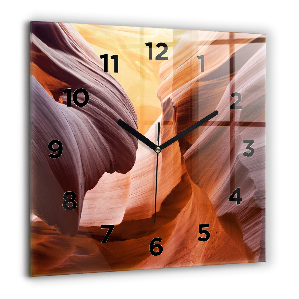 Square wall clock Antelope Canyon