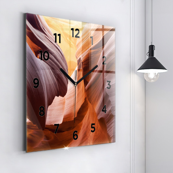 Square wall clock Antelope Canyon