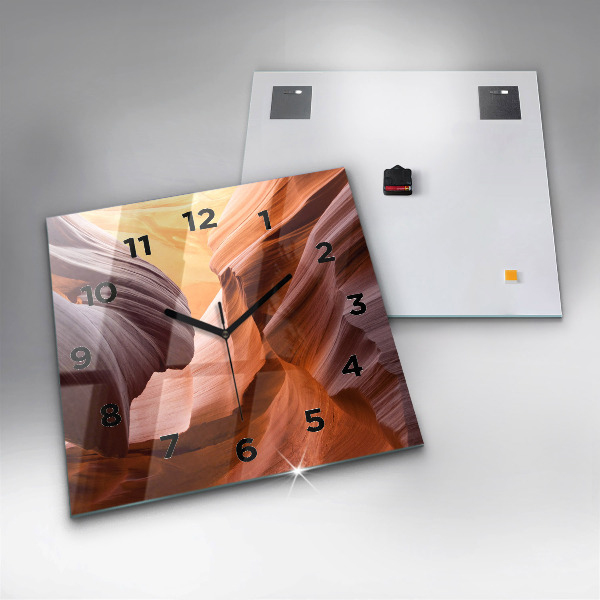 Square wall clock Antelope Canyon