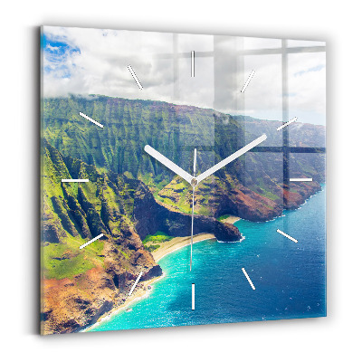 Square wall clock The Sea in Hawaii