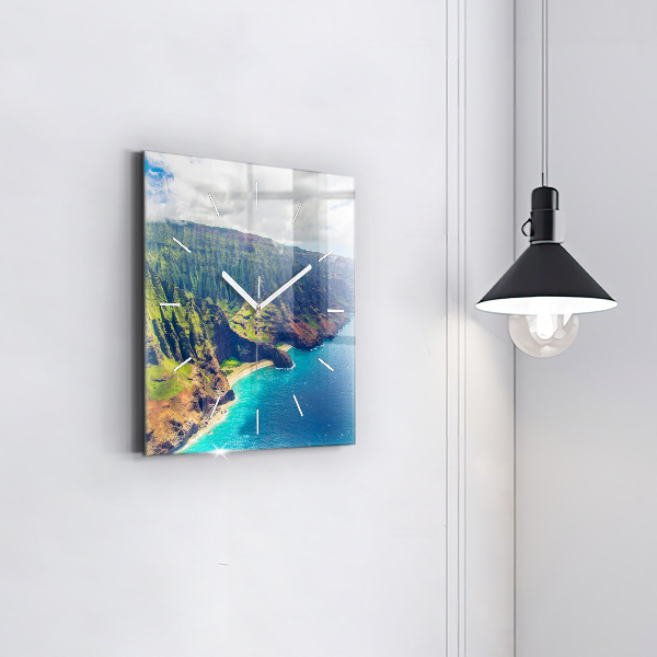 Square wall clock The Sea in Hawaii