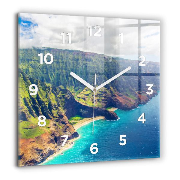 Square wall clock The Sea in Hawaii