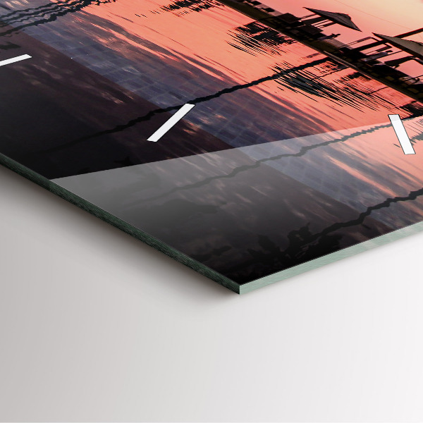 Square wall clock Palm trees in Hawaii