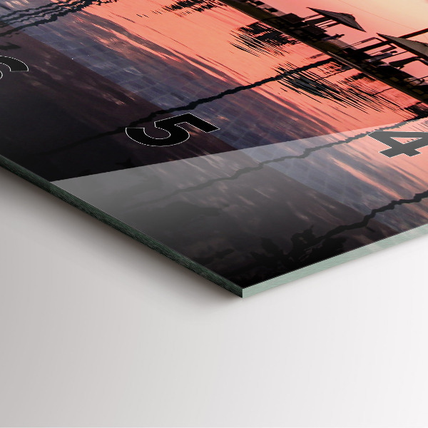 Square wall clock Palm trees in Hawaii