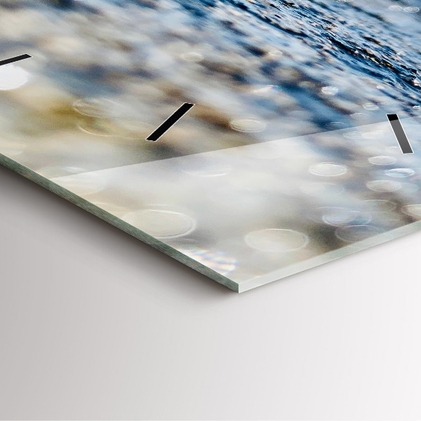 Square wall clock Water photography