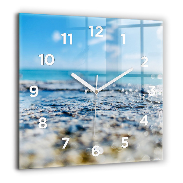 Square wall clock Water photography