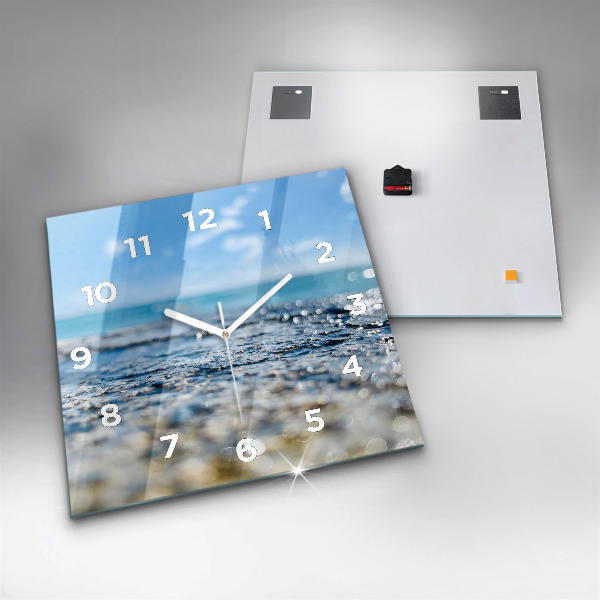 Square wall clock Water photography
