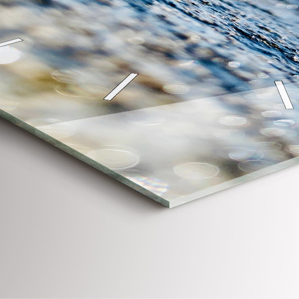 Square wall clock Water photography