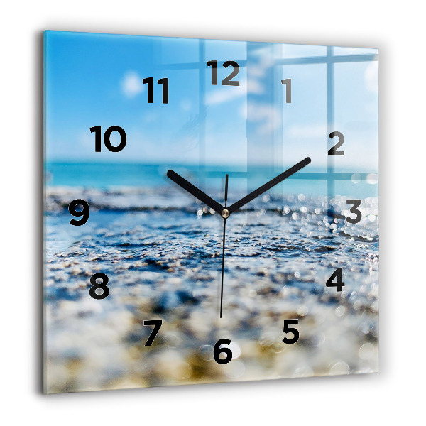 Square wall clock Water photography
