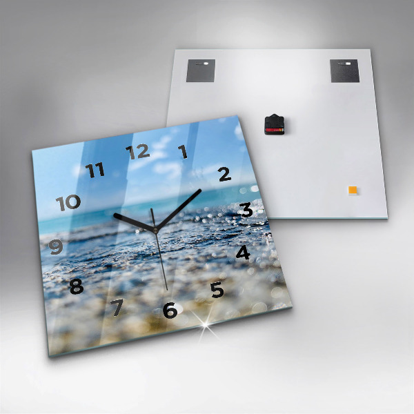 Square wall clock Water photography